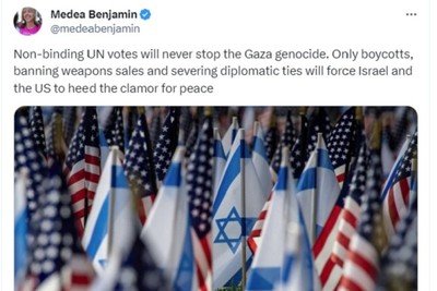 US anti-war activists call for boycott of Israel