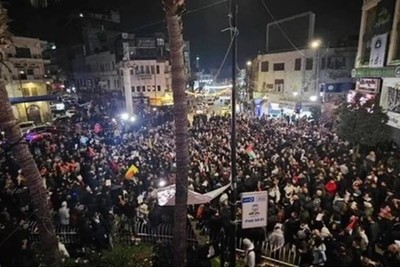 مظاهرة ضخمة في رام الله تهتف "الشعب يريد كتائب القسام"