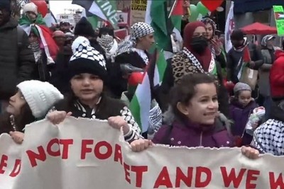 Children of New York stand in solidarity with the people of Gaza