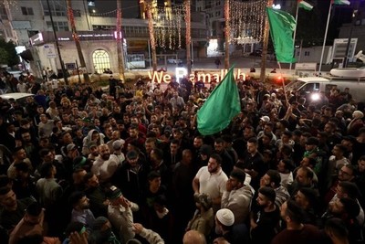 تظاهرات مردم رام الله در محکومیت ترور شهید العاروری