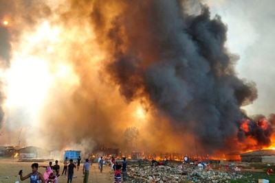 Thousands of Rohingya refugees are homeless after the Bangladesh fire