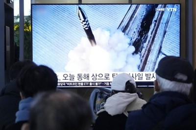 North Korea launches a ballistic missile that falls outside Japan's EEZ