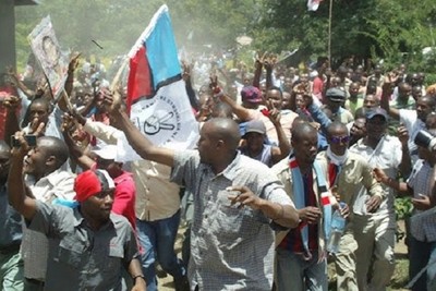 Chadema supporters staged a protest in Dar city, opposing three election bills