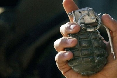 Hand grenades temporarily stored at the former site of the returned northern Okinawa training range