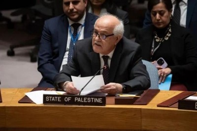 Palestinian ambassador to the UN says the Security Council should adopt a Gaza ceasefire resolution