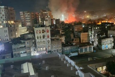 عدوان أميركي بريطاني جديد على اليمن.. 48 غارة على صنعاء وعدة محافظات