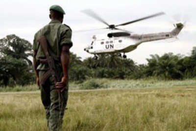 DRC rebels attack a UN helicopter and injure two South African security guards