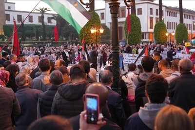 تظاهرات حاشدة في المغرب للتضامن مع غزة ورفضا للهجوم على رفح