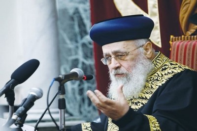 The chief rabbi of the Jews threatens to leave the occupied lands