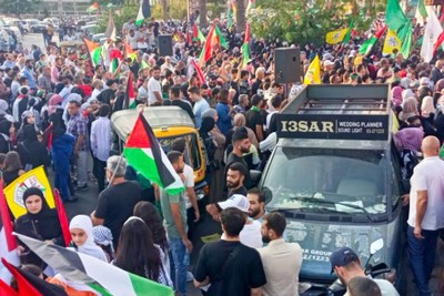 مسيرة جماهيرية في برج البراجنة دعماً لغزة والضفة وإسناداً للمقاومة الفلسطينية