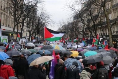 Demonstration of support for the people of Gaza in Paris