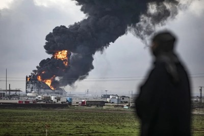 Air strike in eastern Syria