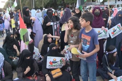 Pakistanis rally in support of Palestinian people