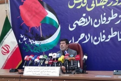 تشييع شهداء العدوان الإرهابي على القنصلية الإيرانية في يوم القدس العالمي بطهران