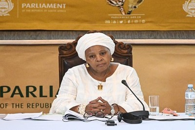 The speaker of the South African parliament has to resign pending an investigation into allegations of corruption