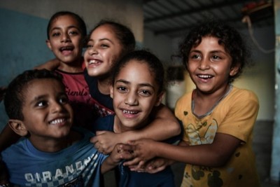 Children in Gaza slept with a smile, at least for one night