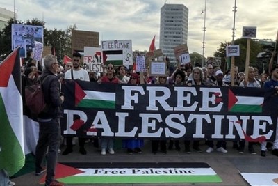 Anti-Israeli demonstrations by Palestinian supporters in America