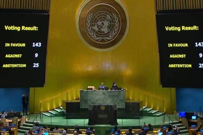 بأغلبية 143 عضوا.. الأمم المتحدة تتبنى قرارا يدعم طلب العضوية الكاملة لفلسطين