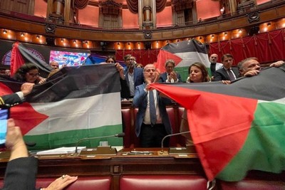 اهتزاز پرچم فلسطین در پارلمان‌های فرانسه و ایتالیا