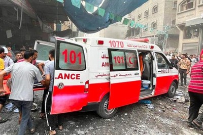 خروج جميع نقاط الهلال الأحمر الطبية في غزة عن الخدمة