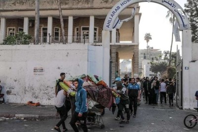 3 شهداء في قصف إسرائيلي على محيط مستشفى المعمداني في مدينة غزة
