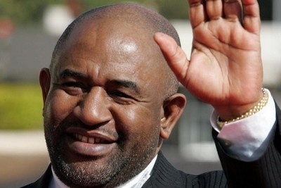 The President of Comoros is seen for the first time since he was attacked with a knife