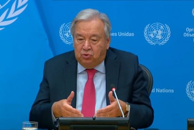 UN Secretary General: Now is the time to silence the sounds of guns in the Middle East