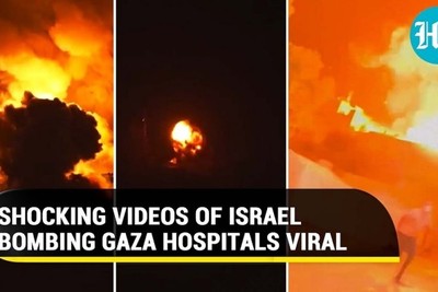 Israel burns the tents at the Gaza Hospital and burns the Palestinians alive