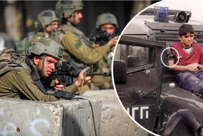 How is Israel using Palestinians as human shields?