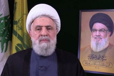 Leader of Hezbollah Sheikh Naim Qassem says, "We Will Force the Zionists to Seek a Ceasefire."