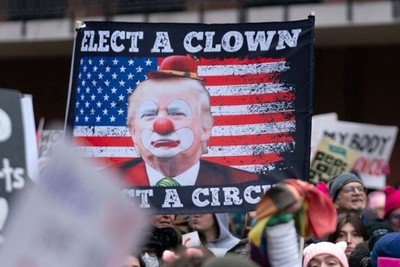 Demonstrations in Washington on the eve of the inauguration of the newly elected president of the United States