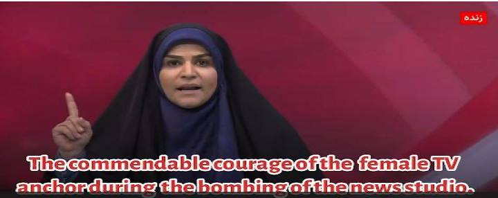The commendable courage of the female TV anchor during the bombing of the news studio