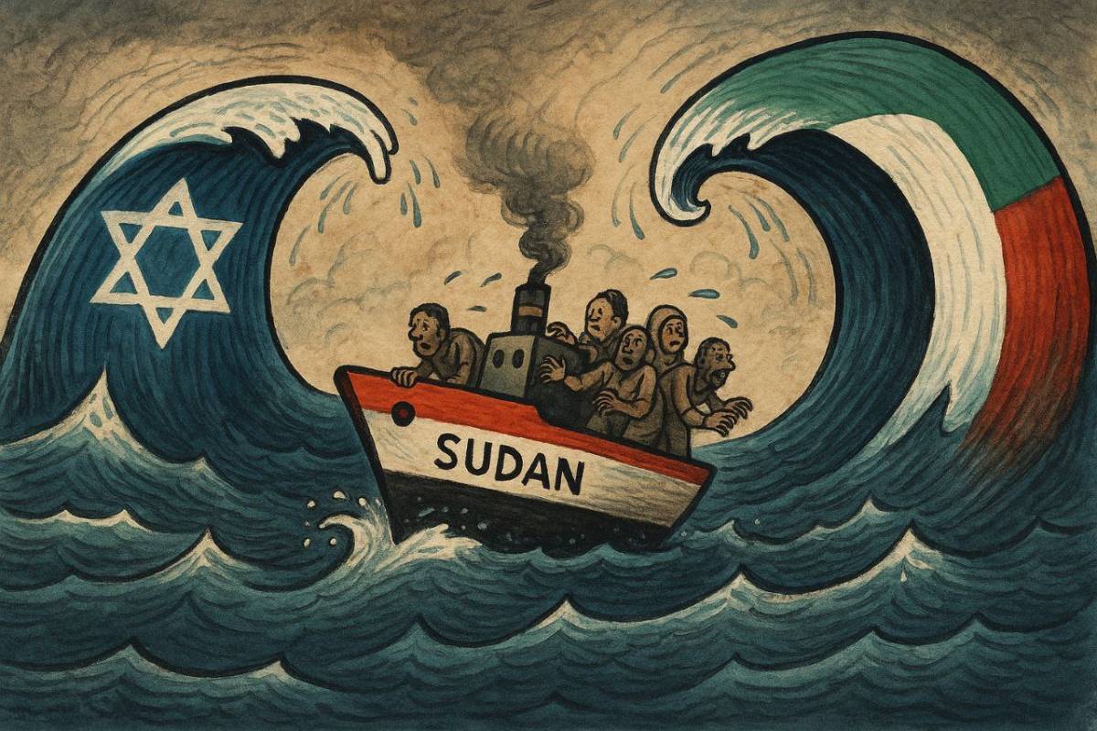 With the flags of the Emirates and Israel