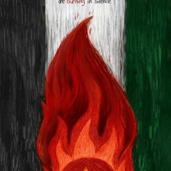 Palestinian children are burning in silence
