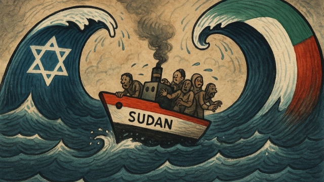 With the flags of the Emirates and Israel