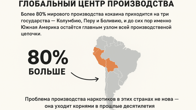 Маршруты контрабанды кокаина в Северную Америку