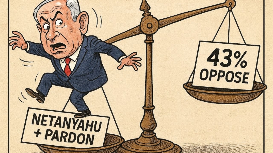43% of public opinion opposes Netanyahu's pardon