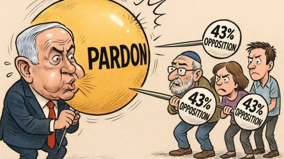 43% of public opinion opposes Netanyahu's pardon