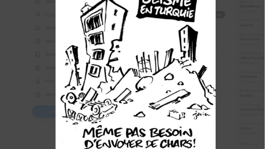 Charlie Hebdo's satirical cartoon mocking the Turkey-Syria earthquake sparks indignation