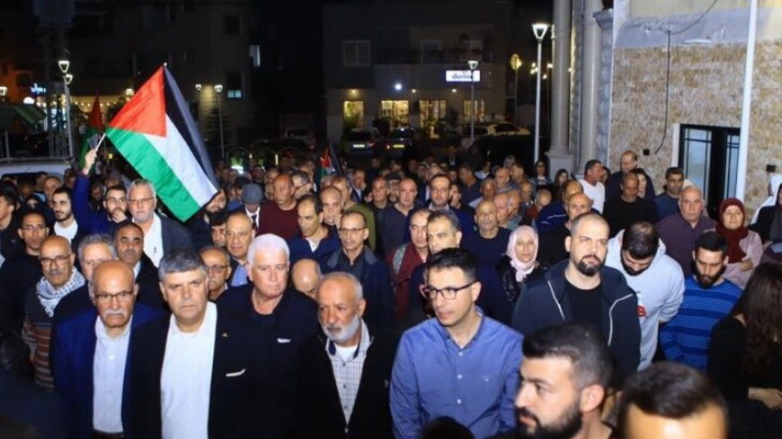 Mass demonstrations by Palestinians in occupied al-Jalil