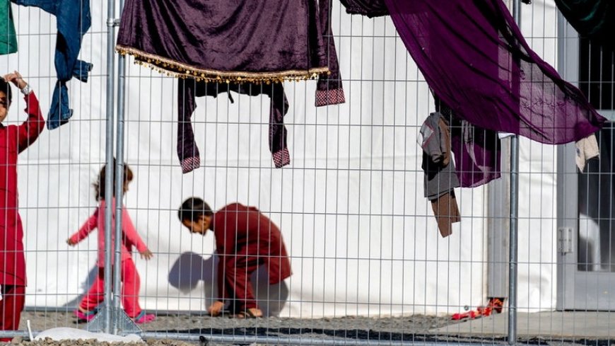 Sleeping street of Afghan refugees in England