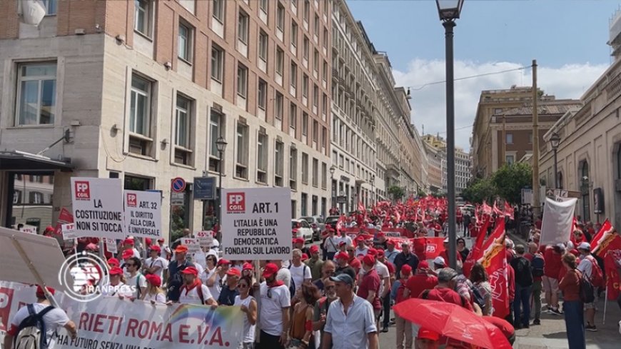 Demonstrations against the economic policies of the Italian government