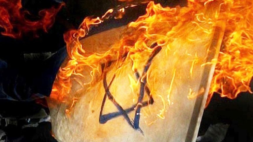 Burning of the flag of the Zionist regime in Germany