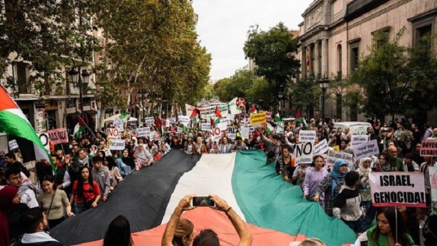 Great show of support for Palestine in Spain