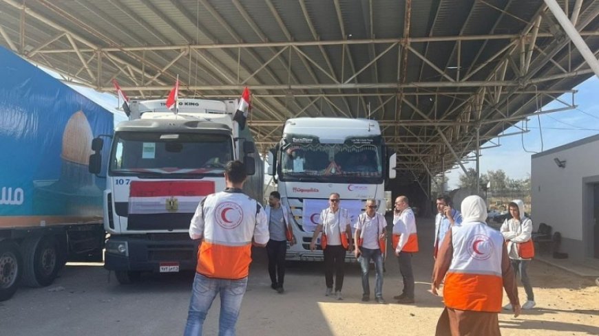 The first humanitarian aid enters the Gaza Strip