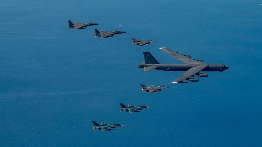 Japan, the US and South Korea conduct air force exercises near the Korean Peninsula for the first time