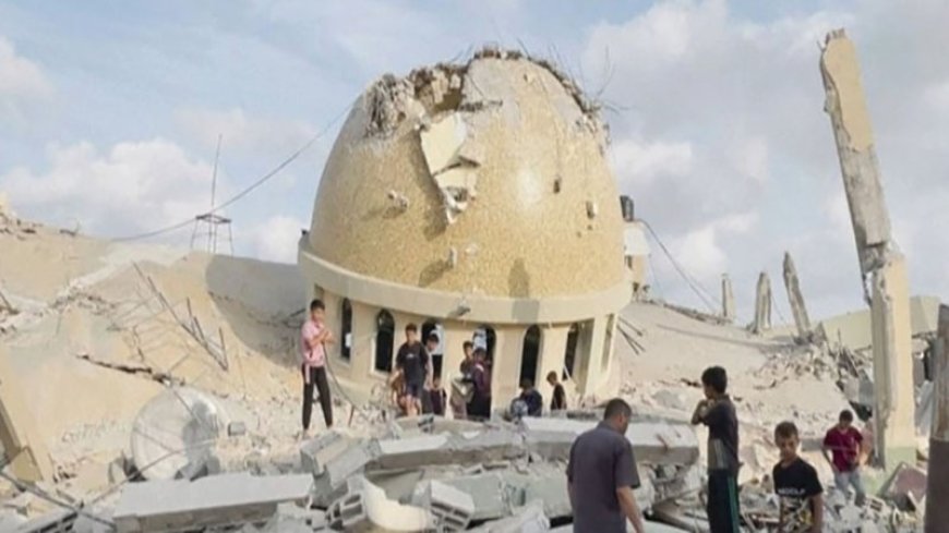 The Zionists continue their crimes by destroying two other Mosques in the Gaza Strip