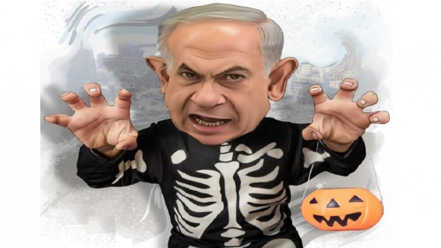 Halloween and Netanyahu, the one who doesn't need a mask to terrorize others