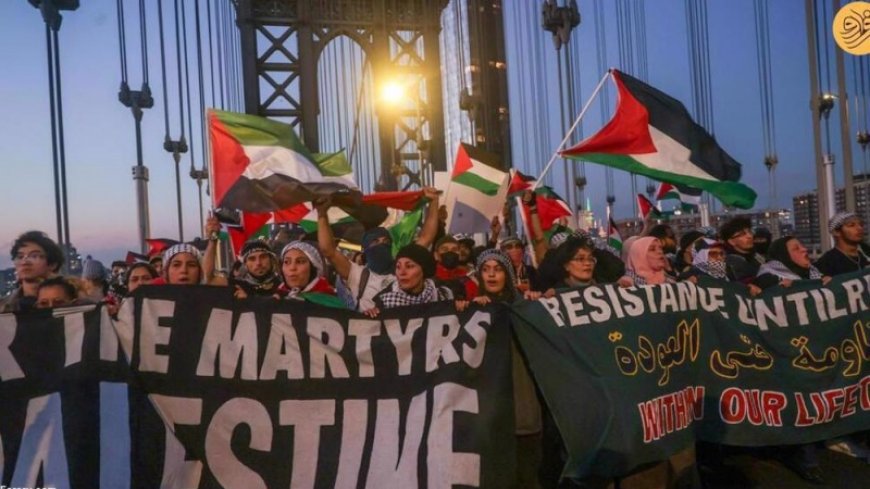 Massive demonstrations in New York in support of Palestine, and calls for an immediate ceasefire