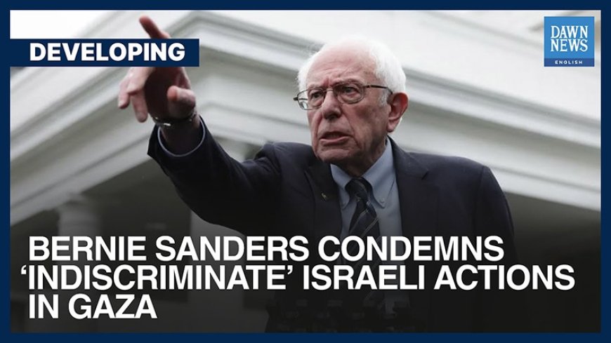 Senator Sanders writes a letter to Biden: We are partners in the crimes of Israel